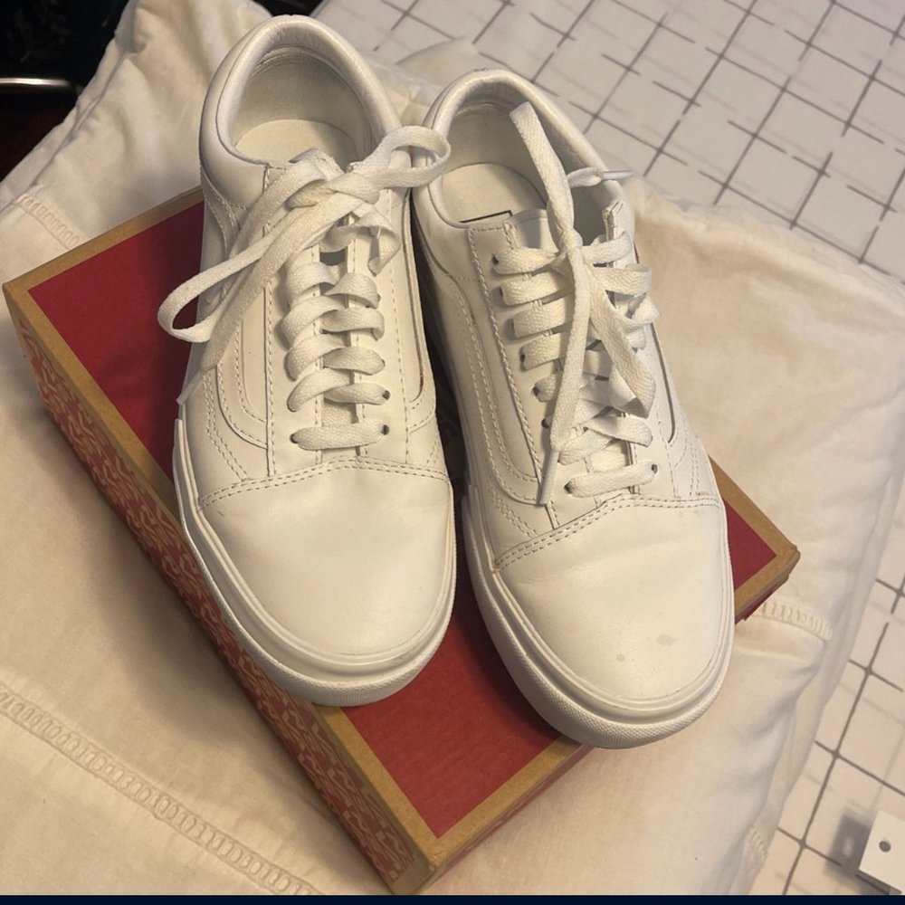 VANS | Old Skool Stacked True White Platform Shoes